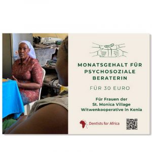 Gutschein „Monatsgehalt psychosoziale Beraterin“ – Weihnachtstombola zugunsten Dentists for Africa