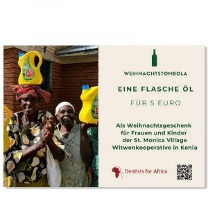 Gutschein „Eine Flasche Öl“ – Weihnachtstombola zugunsten Dentists for Africa